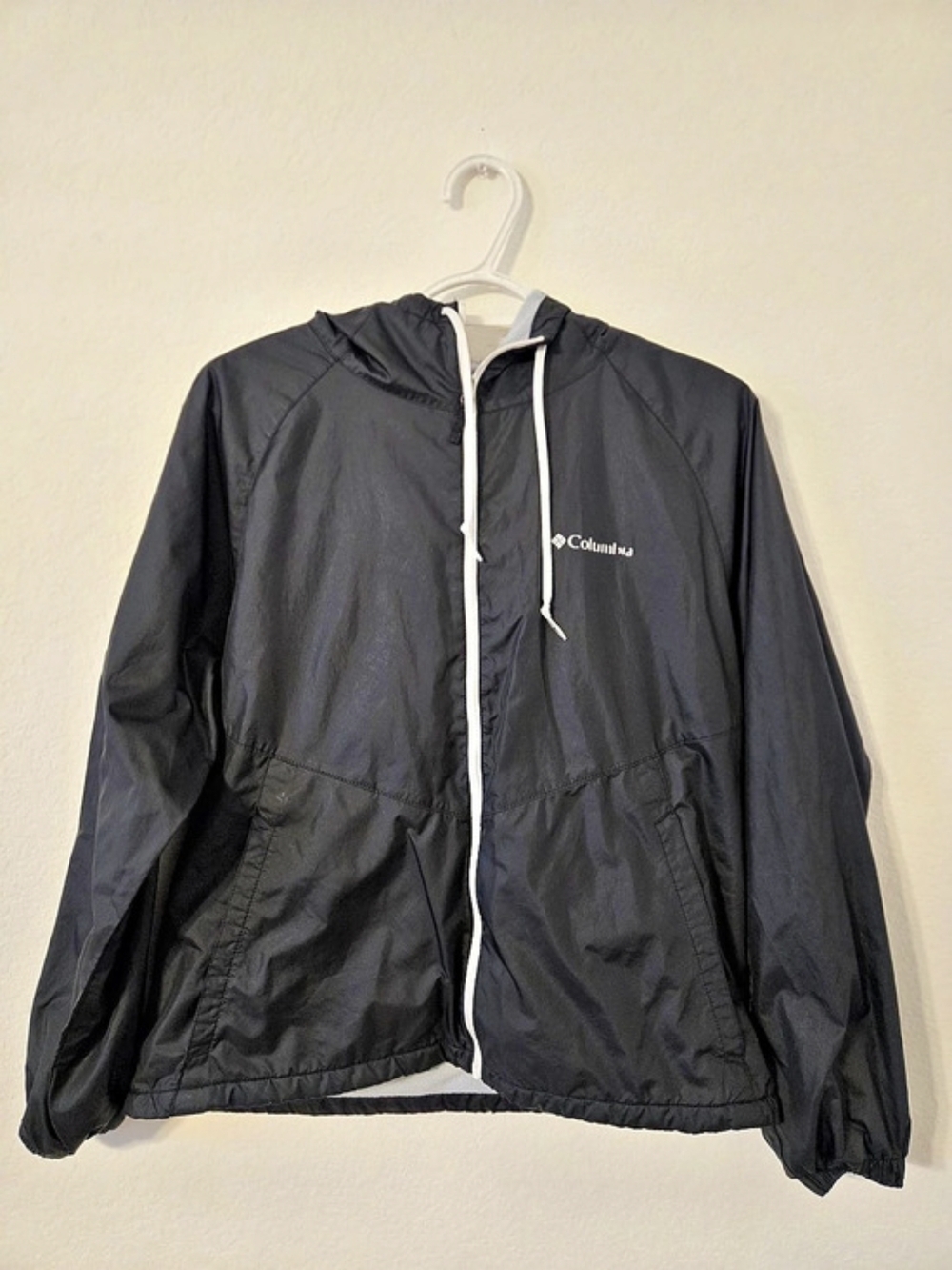 Columbia Flash Forward Lined Windbreaker Black Women's Medium